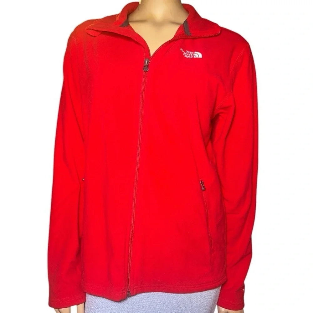 The North Face men’s red, full-zip fleece jacket size S/P